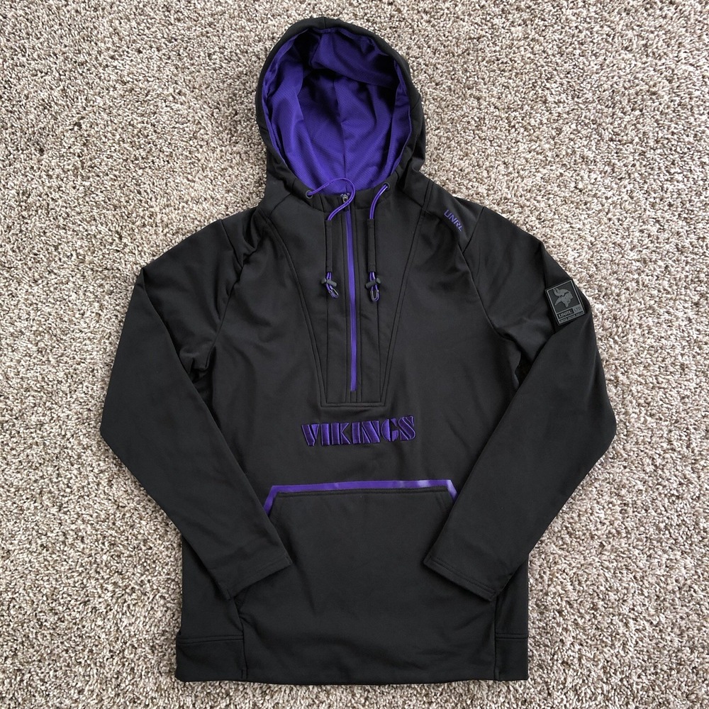 UNRL x Minnesota Vikings Limited Edition Crossover Half-Zip Hoodie Adult Size XS